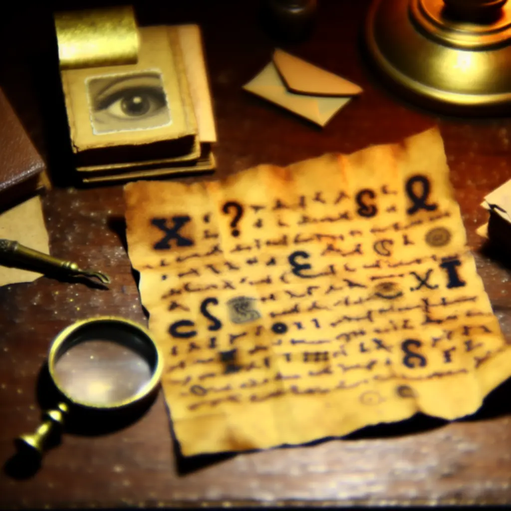 Stara, pożółkła notatka z odręcznymi zapiskami, znaleziona podczas eksploracji lokacji